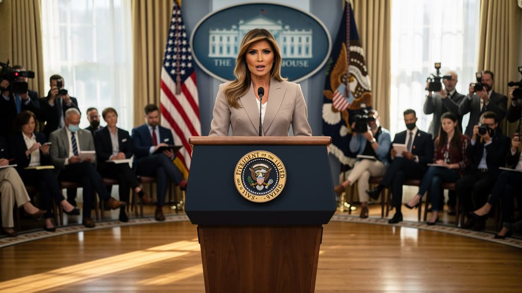 First Lady Melania Trump Addresses Allegations About Jeffrey Epstein